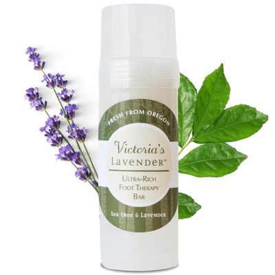 Victoria&#39;s Lavender Ultra Rich Foot Balm for Dry Cracked Feet - Cracked Heel Repair, Foot Softener, &amp; Moisturizer with Lavender &amp; Tea Tree Oil, Dry Feet Treatment &amp; Foot Care for Men &amp; Women - 3.4oz