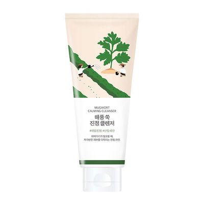 ROUND LAB Mugwort Calming Cleanser | Cleanse and calm simultaneously, Formulated with 4-CICA, Soothing, Low pH, Moisturizing, Cream Type Cleanser (5.07 fl.oz)