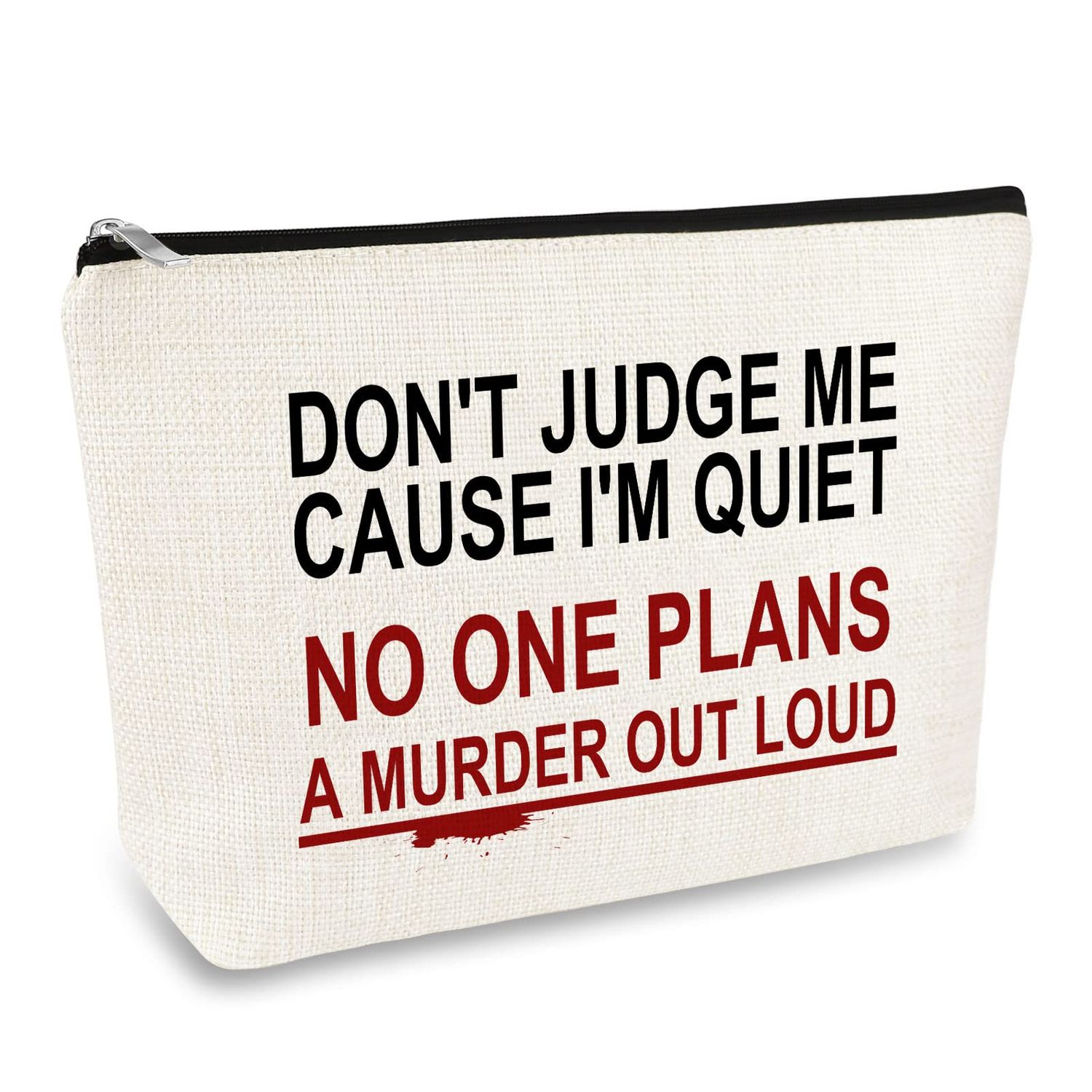 True Crime Gifts Makeup Bag For Women Christmas Gift Cosmetic Bag True Crime Fan Gift True Crime Podcast Lovers Gifts Horror Quotes Gift True Crime Lovers Gift Funny Serial Killer Gift Travel Pouch