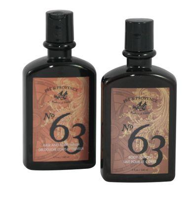 Pre de Provence No. 63 for Men Hair &amp; Body Wash and Body Lotion Set