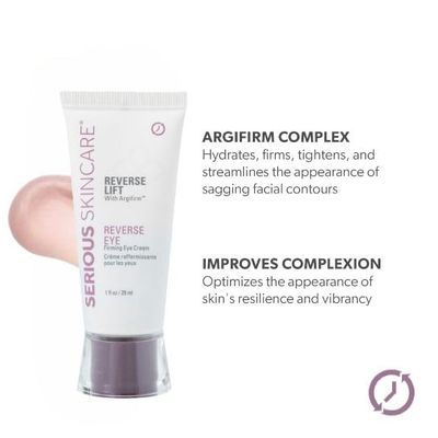 Serious Skincare - Reverse Lift Eye Cream Moisturizer with Peptides - Skin Firming Wrinkle Formula - Temporarily Lift &amp; Firm Eye Lids and Eye Area - Women, Men - 1 Fl. Oz.