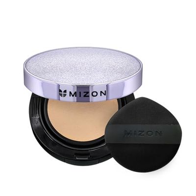 MIZON Vegan Collagen Cushion (15g/ 0.52 oz x 2 ea) Medium coverage compact with SPF38 PA++ Protection Korean Skincare and makeup INCLUDES REFILL (#21 Light Beige)