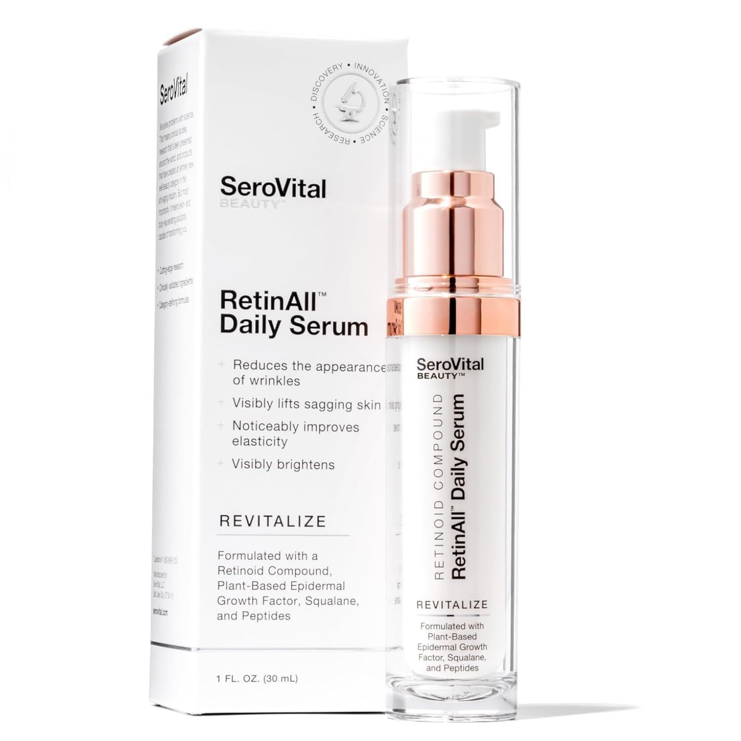 SeroVital Beauty RetinAll Daily Serum - Redefining Retinol - Retinoid Skin Serum - Anti Wrinkle Face Serum for Women, 1 oz