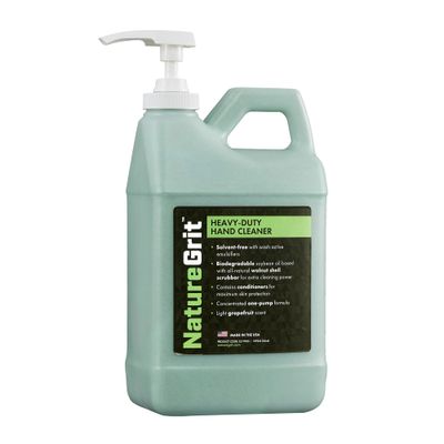 Nature Grit - Heavy Duty Industrial Hand Cleaner Pump-top - Walnut Shell Conditioners for Skin Protection for Auto Mechanics, Manufacturing, and Anyone with Working Hands (1)