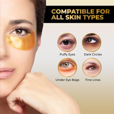 Klainja Under Eye Patches (25 Pairs) - Skin Care - Beauty Eye Mask - Eye Patches - Gift for Men - Gift for Women - Luxury Golden Eye Masks - Travel Essential - Gift Set