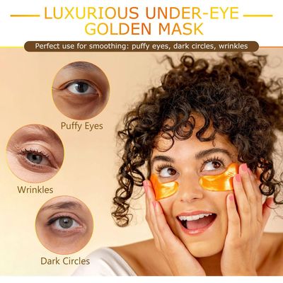 Under Eye Patches for Puffy Eyes and Dark Circles (20 Pairs), Under Eye Gold Mask with Hyaluronic Acid &amp; Collagen to Reduce Wrinkles and Relieve Pressure, Eye Care Treatment for Men &amp; Women Gift