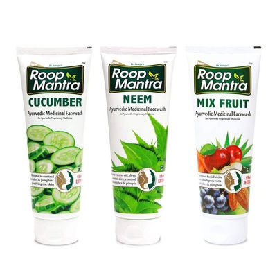 Roop Mantra Face Wash Combo (Cucumber Face Wash + Neem Face Wash + Mix Fruit Face Wash), 115ml