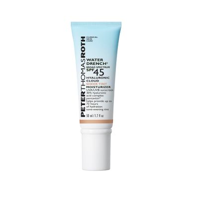 Peter Thomas Roth | Water Drench Hyaluronic Cloud Sheer Tint Moisturizer Broad Spectrum SPF 45, Hydrating Tinted SPF Moisturizer, Adaptable Sheer Tint, For All Skin Tones and Types