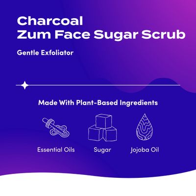 Zum Face Sugar Facial Scrub - Charcoal - 4 oz