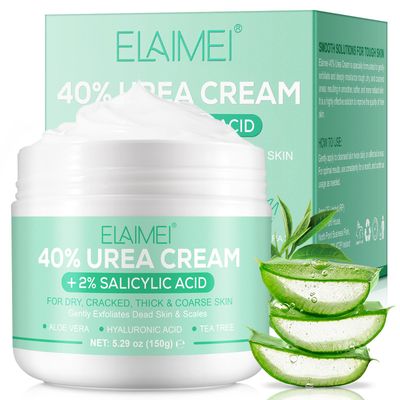 Urea Cream 40 Percent for Feet (5.29 oz), Foot Cream for Thick, Cracked, Rough, Dead &amp; Dry Skin, Foot Lotion with Salicylic Acid, Tea Tree , Aloe Vera, Moisturizer For Feet, Elbows, Hands &amp; Knees