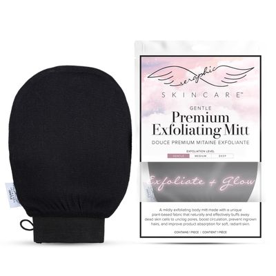 Seraphic Skincare Premium Exfoliating Mitt for Body, Gentle - Viscose Fiber Korean Exfoliating Glove for Sensitive Skin - Body Exfoliator for Self-Tan Removal and Application