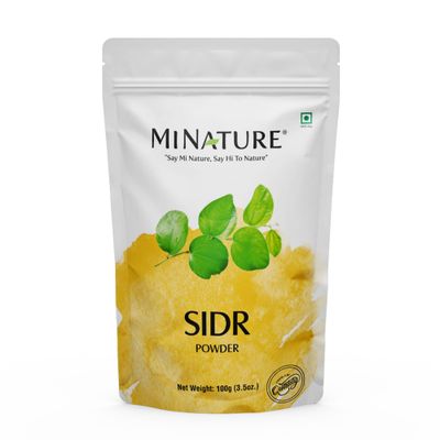 Sidr Powder by mi nature| for Hair &amp; Skin | Sidr Leaves Powder |Natural Hair Cleanser &amp; Conditioner | Natural Source of Mucilages and Saponins (100gram/3.5oz)