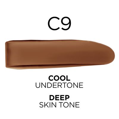 LOral Paris True Match Super-Blendable Foundation, Medium Coverage Liquid Foundation Makeup, C9, Deep, 1 Fl Oz