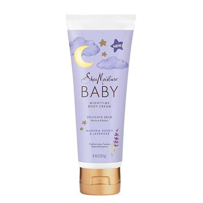 SheaMoisture Baby Moisturizer Manuka Honey &amp; Lavender for Delicate Hair and Skin Nighttime Hair and Skin Care Regimen 8 oz