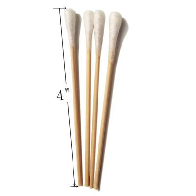 Kingzhuo 1000pcs Cotton Swabs 4" Wood Stick for Medical Wound Care Skin Clean Widely Used at School Office Home (4" 1000pcs)