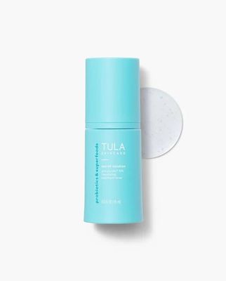 TULA Skin Care Secret Solution Pro-Glycolic 10% pH Resurfacing Toner - Travel Size, Face Toner to Gently Exfoliate and Hydrate Skin, with Proprietary Blend of Probiotics and Glycolic Acid, 0.5 fl oz