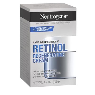 Neutrogena Retinol Face Moisturizer, Rapid Wrinkle Repair, Daily Anti-Aging Face Cream with Retinol &amp; Hyaluronic Acid to Fight Fine Lines, Wrinkles, &amp; Dark Spots, 1.7 oz