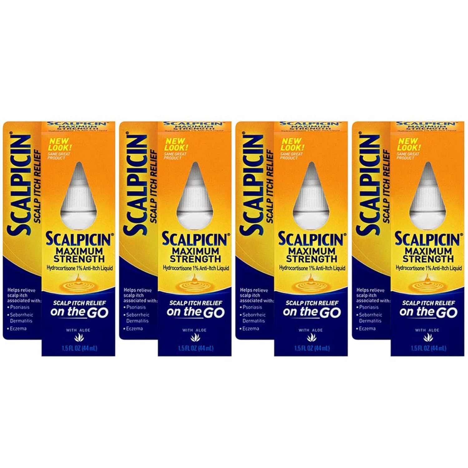Scalpicin Max Strength Scalp Itch Treatment, 1.5 Ounce (Pack of 4)