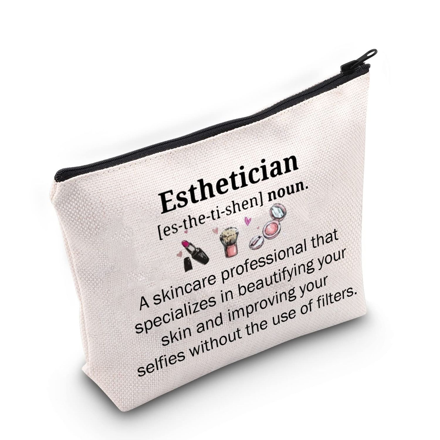 JNIAP Esthetician Makeup Bag Beauty Artist Gifts Cosmetology Beautician Graduation Gifts Beauty Skincare Cosmetic Accessories Pouch (Esthetician skin bag)
