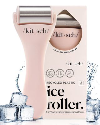 Kitsch Ice Roller for Face &amp; Eye Puffiness, Cold Skin Care for Facial Lymphatic Drainage, Dark Circles &amp; Migraine Relief, Self Tool for Wrinkles, Valentines Day Gifts for Women Face Massager (Pink)