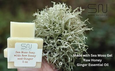 Seoul Naturals Sea Moss Soap with Raw Honey and Ginger, 5 oz