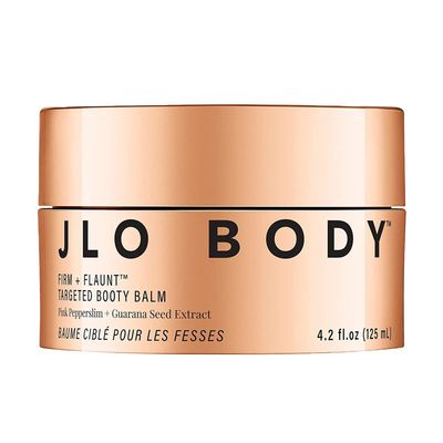 JLO BEAUTY Firm + Flaunt Targeted Booty Balm | Firms, Hydrates, Improves Skin Elasticity &amp; Targets Arms, Waist, Booty, Hips and Thighs | 4.2 Ounce