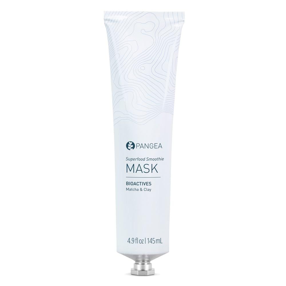 Pangea Organics - Natural Matcha + French Clay Superfood Smoothie Face Mask | Vegan, Non-Toxic, Sustainable Clean Beauty (Aluminum Tube, 4.9 oz | 145 ml)