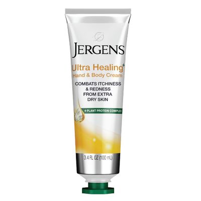Jergens Ultra Healing Hand &amp; Body Cream for Dry Skin, Formulated with Vitamins C, E &amp; B5 plus Plant Protein Complex, for Extra Dry Skin Relief, 3.4 oz