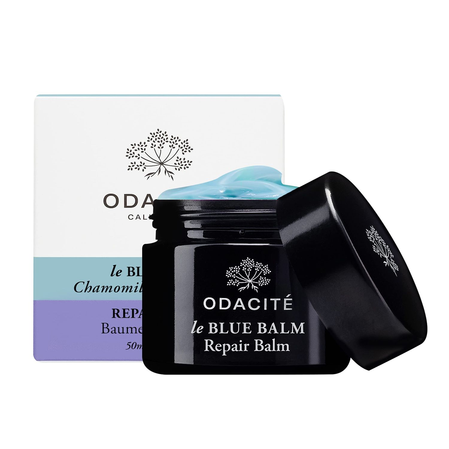 ODACITE Skin Care - Face Moisturizer - Le-Blue Balm Repair Balm, Blue Chamomile &amp; Shea Butter - Multipurpose Anti-Aging for Soft, Healthy &amp; Nourished Skin - Mature, Dry or Sensitive Skin