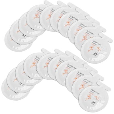 Pack of 20 Sunscreen, SPF46 PA+++ Moisturizing Sunscreen,3ml Face &amp; Body Sunblock, Moisturizing Sunscreen for Most of Skins Portable Resist Water Sunscreen for Sport