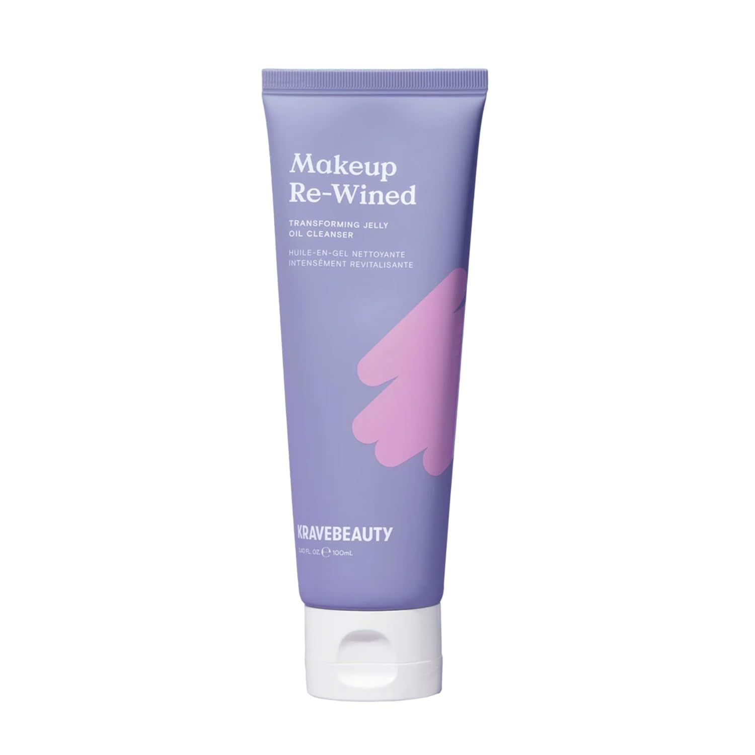 KraveBeauty Makeup Re-Wined, Transforming Jelly Oil Cleanser, Removes Makeup &amp; Impurities, Suitable For All Skin Types, Vegan &amp; Cruelty Free, 3.40 fl oz, pack of 1