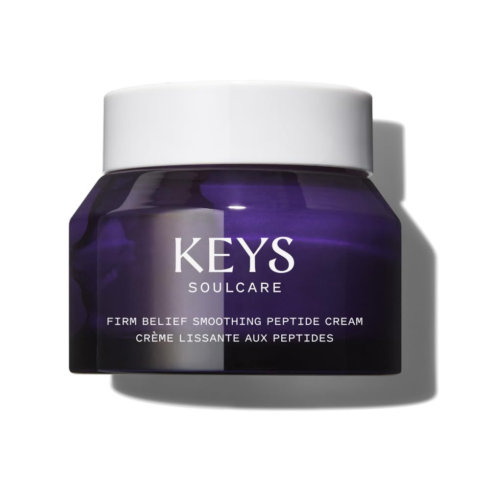 Keys Soulcare Firm Belief Smoothing Peptide Cream, Helps Reduce Fine Lines for Firm, Plump &amp; Ultra Hydrated Skin, Vegan, Cruelty Free, 1.7 Oz (50ml)