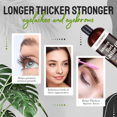 Natural Riches Jamaican Black Castor Oil Pure Organic Cold Pressed for Hair Growth Skin Care for Dry Skin Conditioning Eyebrows Eyelashes Scalp and Nail Moisturizes &amp; Repairs 16fl.oz.