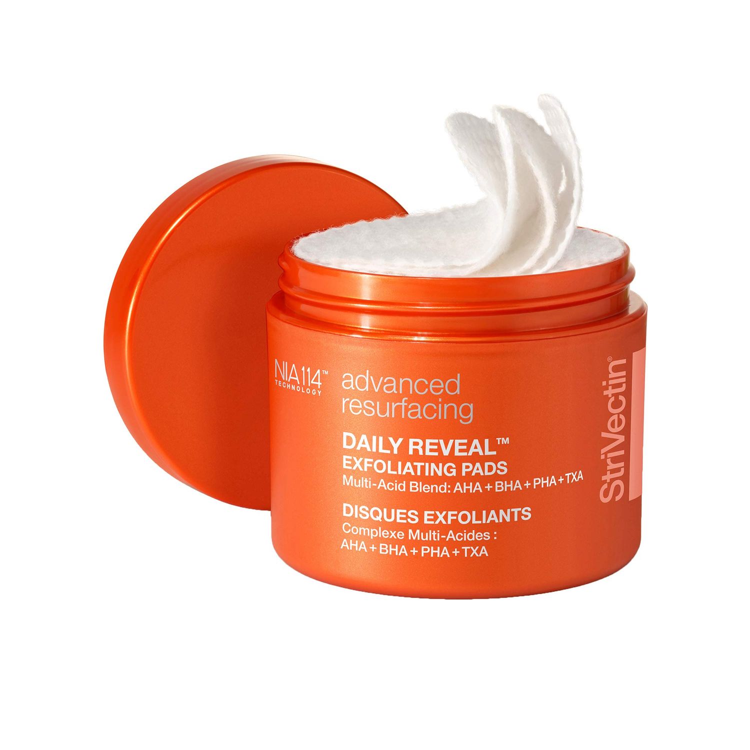 StriVectin Advanced Resurfacing Daily Reveal Exfoliating Face Pads, Visibly Smooths &amp; Brightens Skin, Reduces Blackheads 60 ct