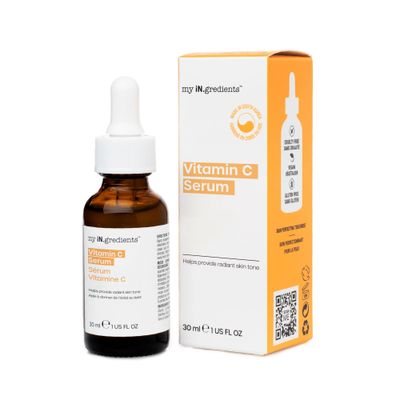 Masque Bar My Ingredients 12% Vitamin C Face Serum - Fades Age Spots, Pore Refining, Wrinkle Repair, Dark Circle Reduction, Hydrating, Even Skin Tone, Mineral Oil &amp; Cruelty-Free Korean Skincare