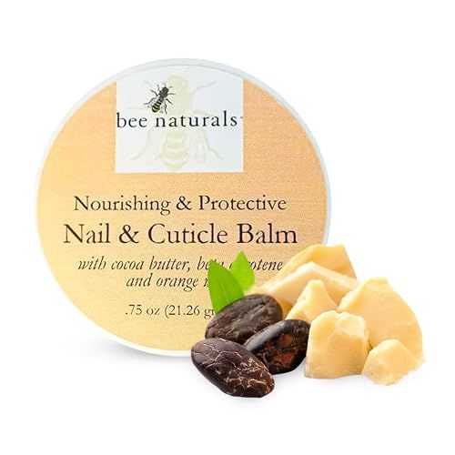 Nail &amp; Cuticle Balm - Cocoa Butter &amp; Beta Carotene Blend for Strong, Smooth Nails - luscious natural tangerine fragance Shea Butter &amp; Beeswax Cruelty-Free Nail Care