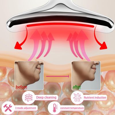 VGY Face and Neck Massager Tool, 7-in-1 Color Red-Light-Therapy Wand for Skin Care, White