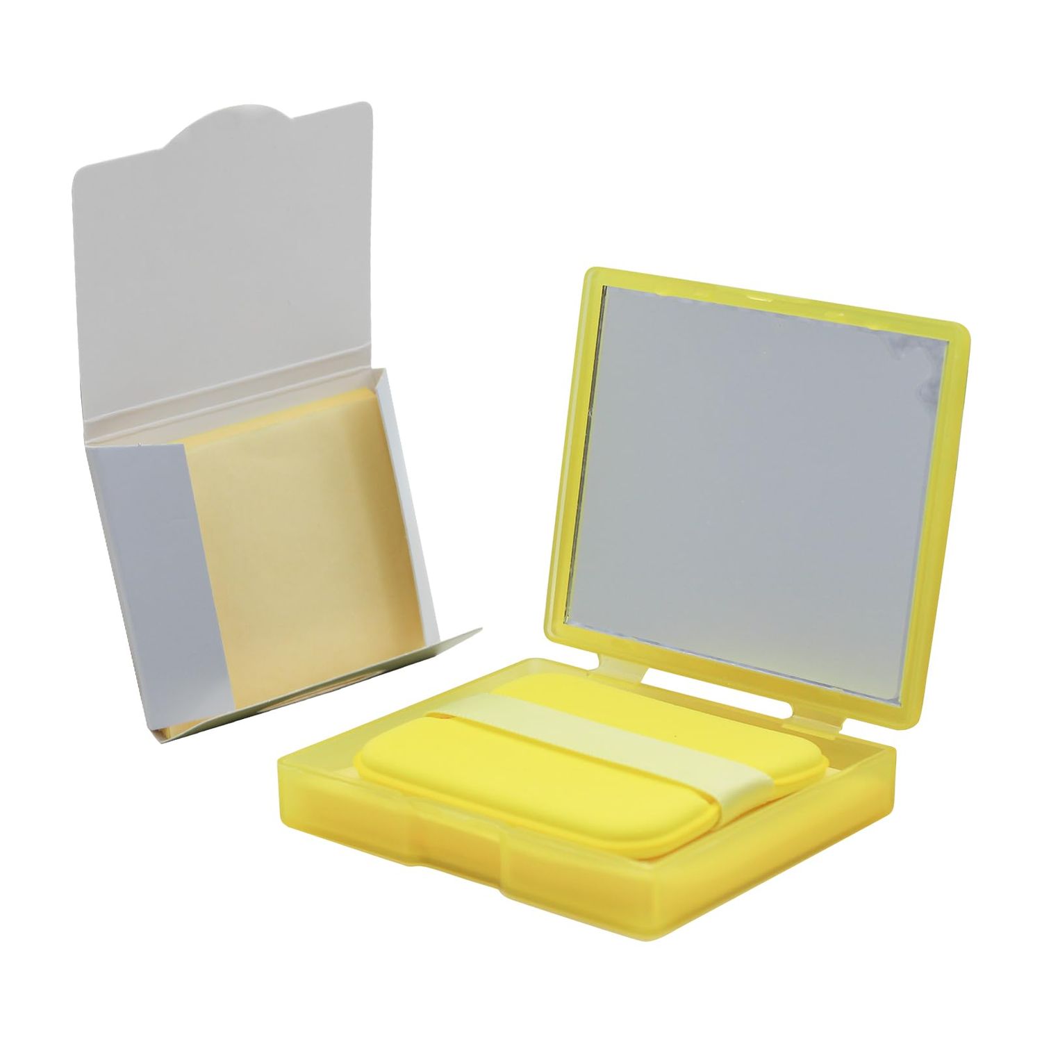 LuckyOpt 200 Oil Blotting Sheets for Face, Portable Oil Control Film with Mirror &amp; Puff Not Destroy Base Makeup Face Oil Absorbing Sheets for Women &amp; Men, Face Oil Control On The Go (Chamomile, 200)