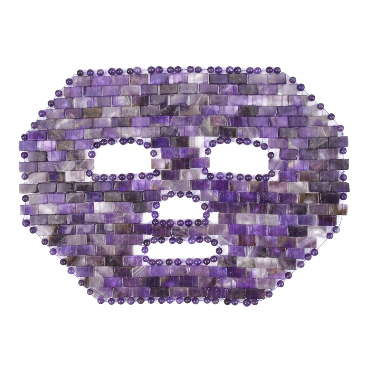 ideayard Jade Facial Mask100% All Natural Jade Sleep MaskDiminish PuffinessSoothe Eye Fatigue (Purple)