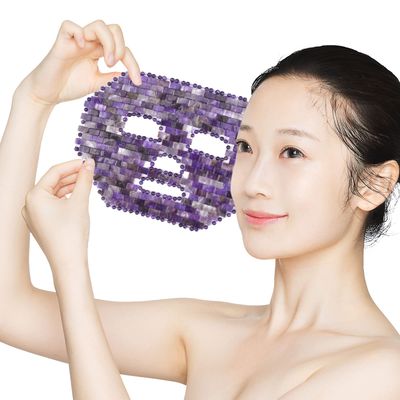 ideayard Jade Facial Mask100% All Natural Jade Sleep MaskDiminish PuffinessSoothe Eye Fatigue (Purple)