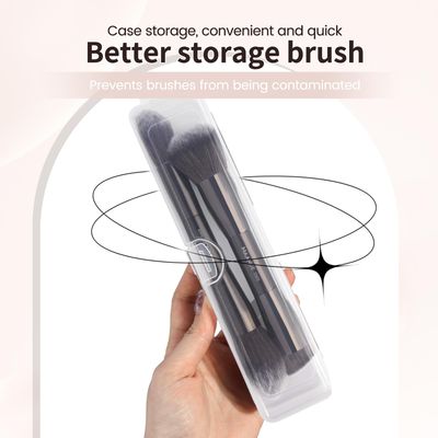 MAANGE Foundation Makeup Brushes, 2Pcs Double Ended Makeup Brush for Blending Liquid Powder Concealer Cream Blush Buffe (Brown)