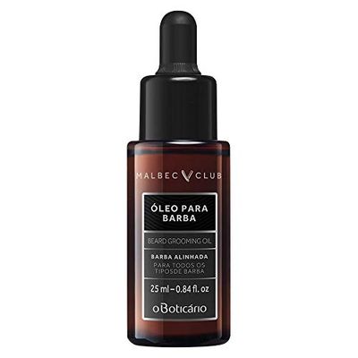 Malbec Club Pre Shave and After Shave Oil for Men, Grooming Oil, Hydrating Scented Beard Oil &amp; Softener No Rinse Conditioner, 25ml