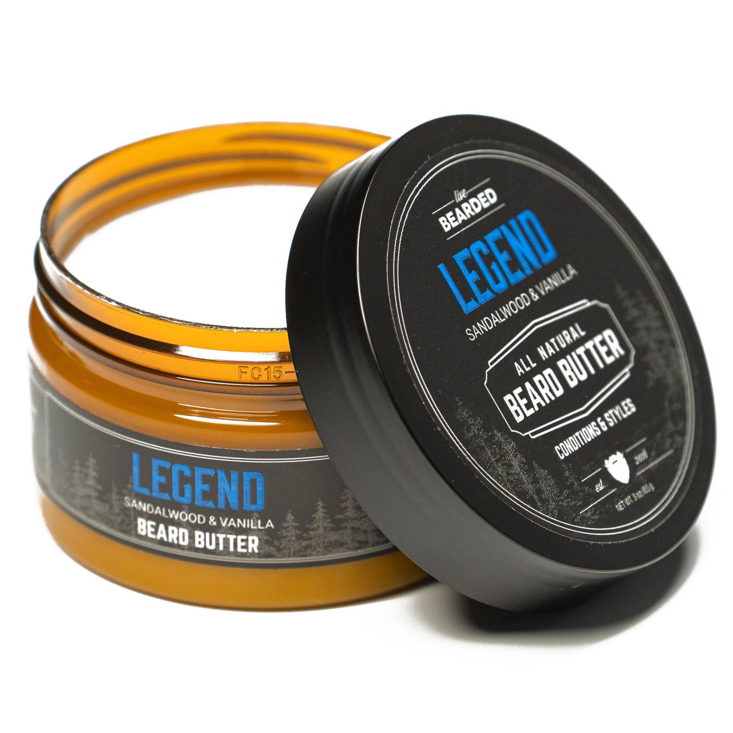 Live Bearded: Beard Butter - Made in USA - Legend, 3oz - Leave in Conditioner and All-Natural Softener with Shea Butter for Beard Care