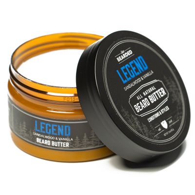 Live Bearded: Beard Butter - Made in USA - Legend, 3oz - Leave in Conditioner and All-Natural Softener with Shea Butter for Beard Care