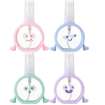 Travel Spray Bottle 55 ml / 1.85 oz, 4 Pack Empty Fine Mist Plastic Mini Travel Bottle Set, Reusable Small Refillable Liquid Containers for Perfume, Alcohol, Water, Toners, Misting &amp; Skin Care