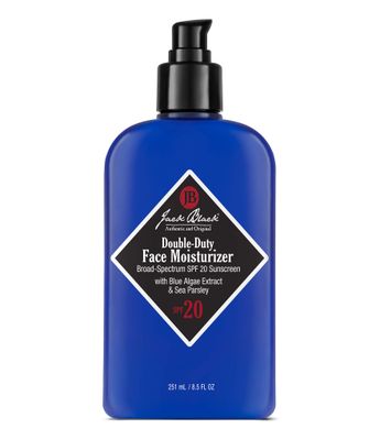 Jack Black Double-Duty Face Moisturizer, 8.5 Fl. Oz - SPF 20 Sun Protection, Long Lasting Hydrating Skincare, Lightweight Moisturizer, Mens Facial Moisturizer
