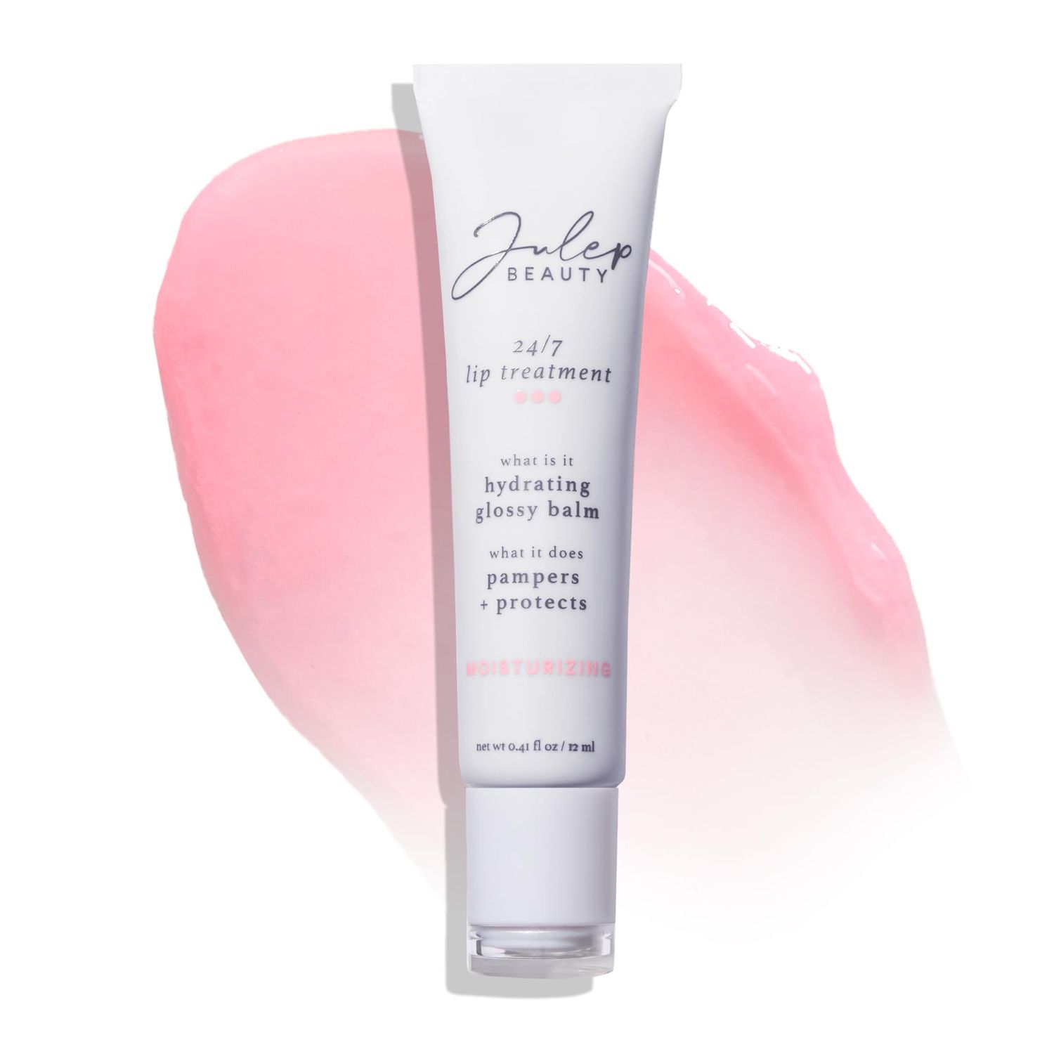 Julep 24/7 Lip Treatment - Hydrating &amp; Glossy Lip Balm and Lip Sleeping Mask with Shea Butter - Moisturize, Protect &amp; Soothe - Vegan &amp; Cruelty-Free - Sheer Pink