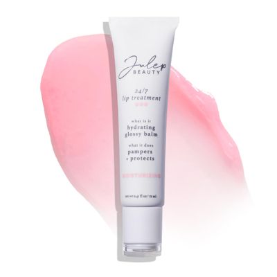 Julep 24/7 Lip Treatment - Hydrating &amp; Glossy Lip Balm and Lip Sleeping Mask with Shea Butter - Moisturize, Protect &amp; Soothe - Vegan &amp; Cruelty-Free - Sheer Pink