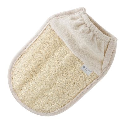 Hydrea London Exfoliating Glove - Organic Egyptian Shower Loofah &amp; Dual-Sided Face Mitt Exfoliator - Body Scrubber for Men &amp; Women, Dead Skin Cell Remover, &amp; Bath Scrub for Deep Exfoliation &amp; Detox
