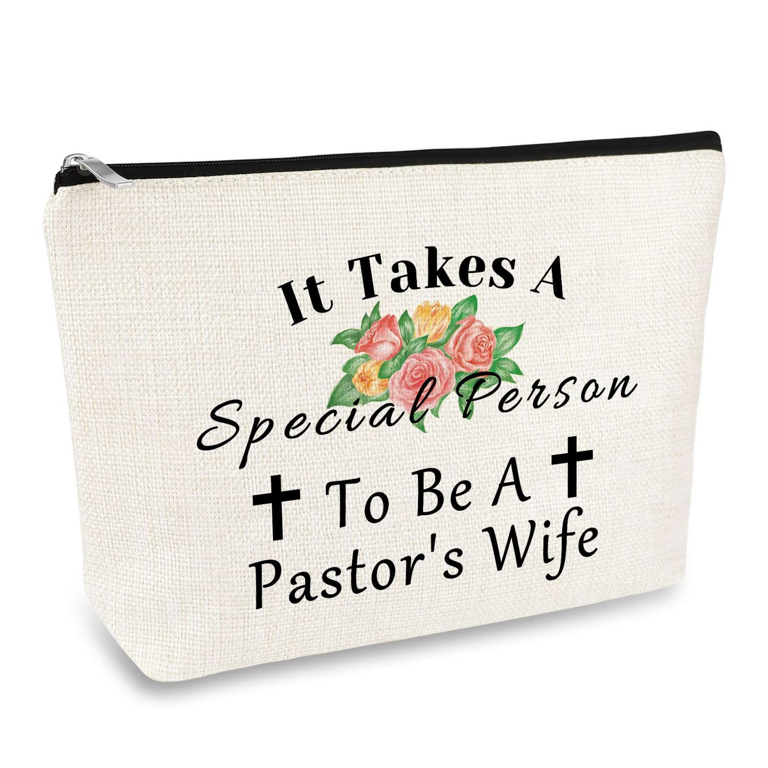 Pastors Wife Gift Makeup Bag Pastor&#39;s Wife Appreciation Gifts Religious Gift for Women Cosmetic Bag Minister&#39;s Wife Gift Christmas Birthday Gift for Pastor&#39;s Wife Thank You Gift Travel Toiletry Pouch